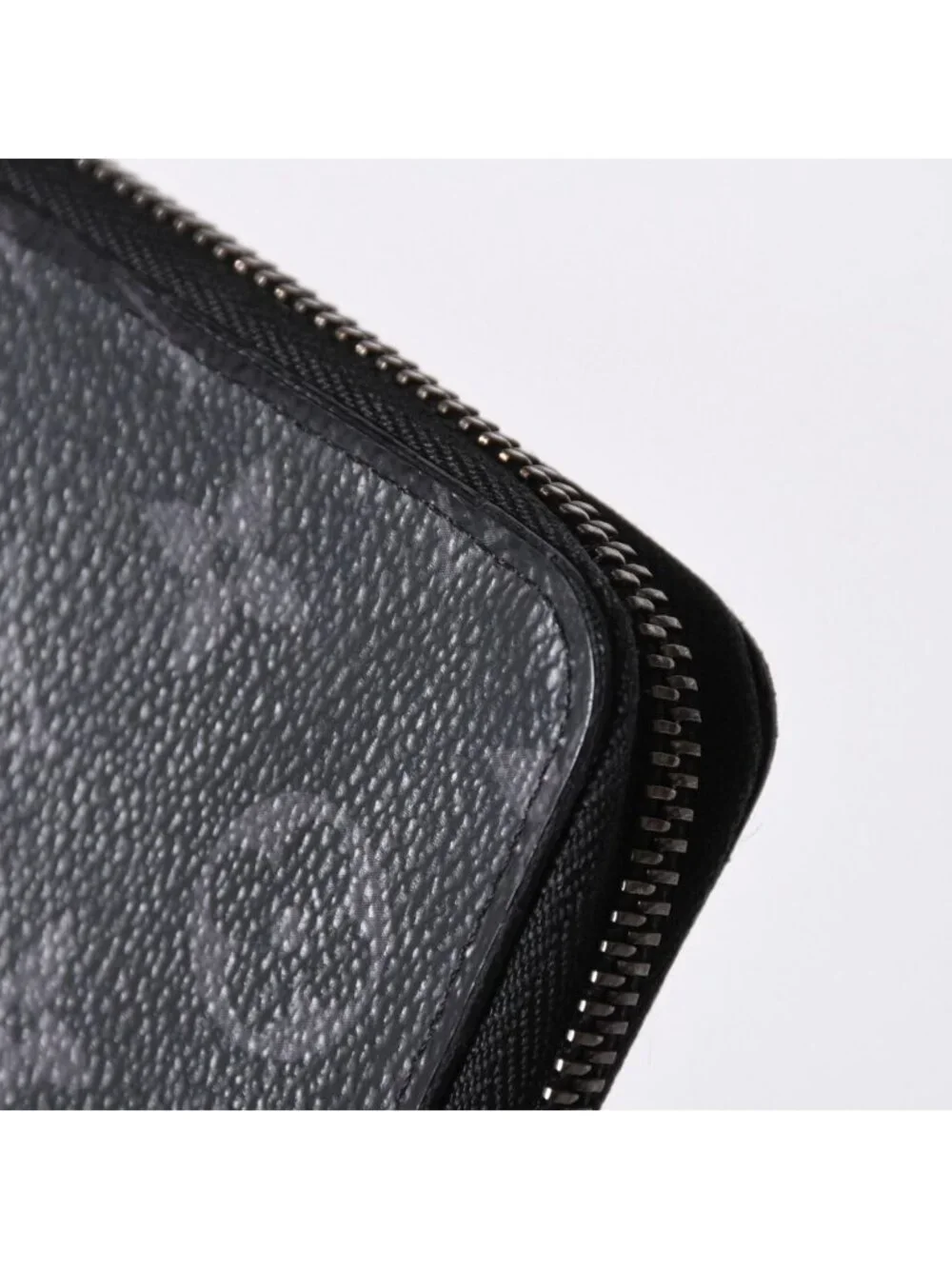 Louis Vuitton Zippy Wallet Vertical Monogram Eclipse Canvas Black Silver